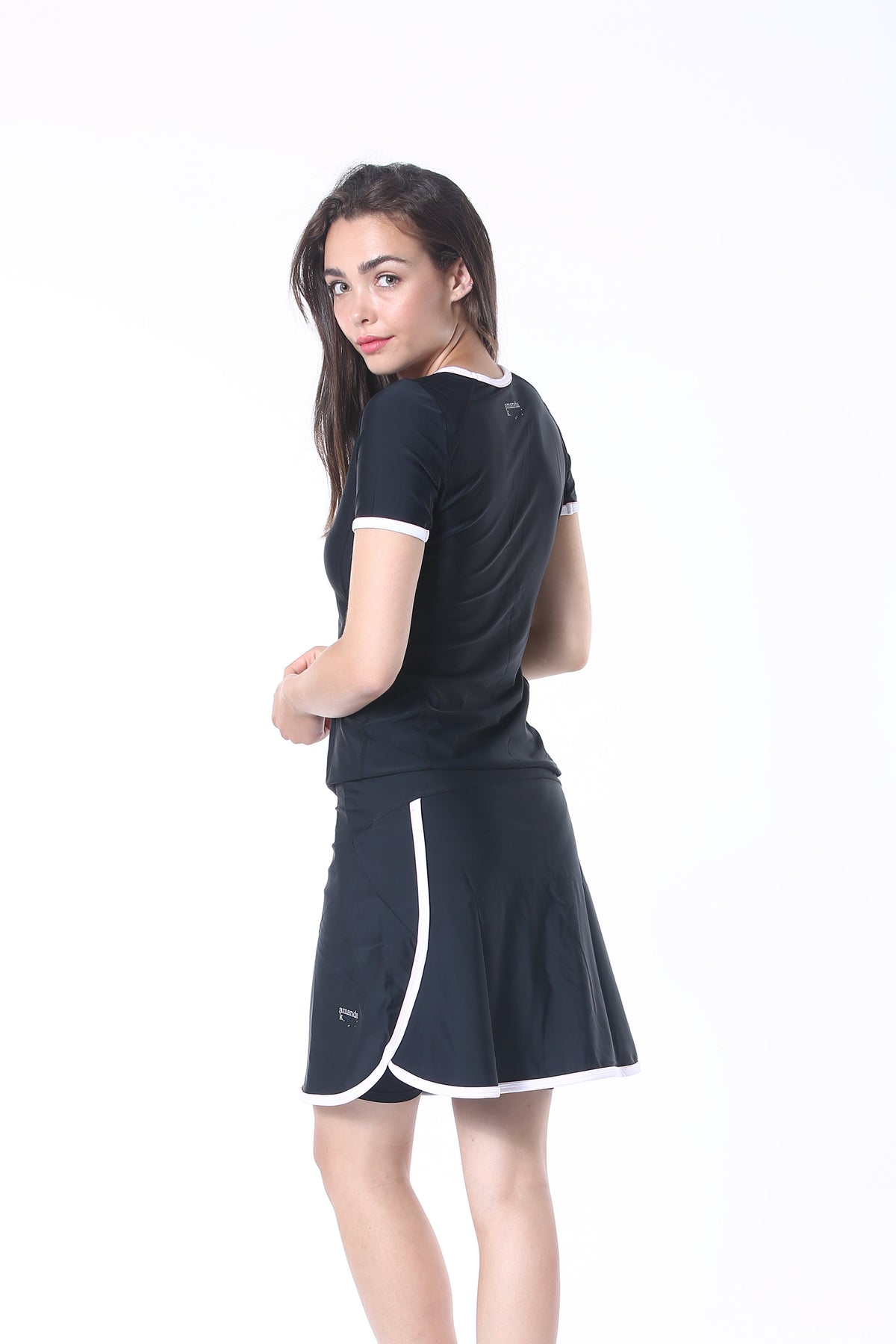 Sporty Modest Swimwear – Black (Short) (XS–3XL)