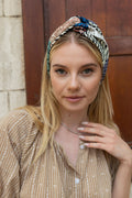 Thin Turban Head Covering –Satin leopard