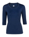 Dark Blue 3/4 sleeves sport shirt