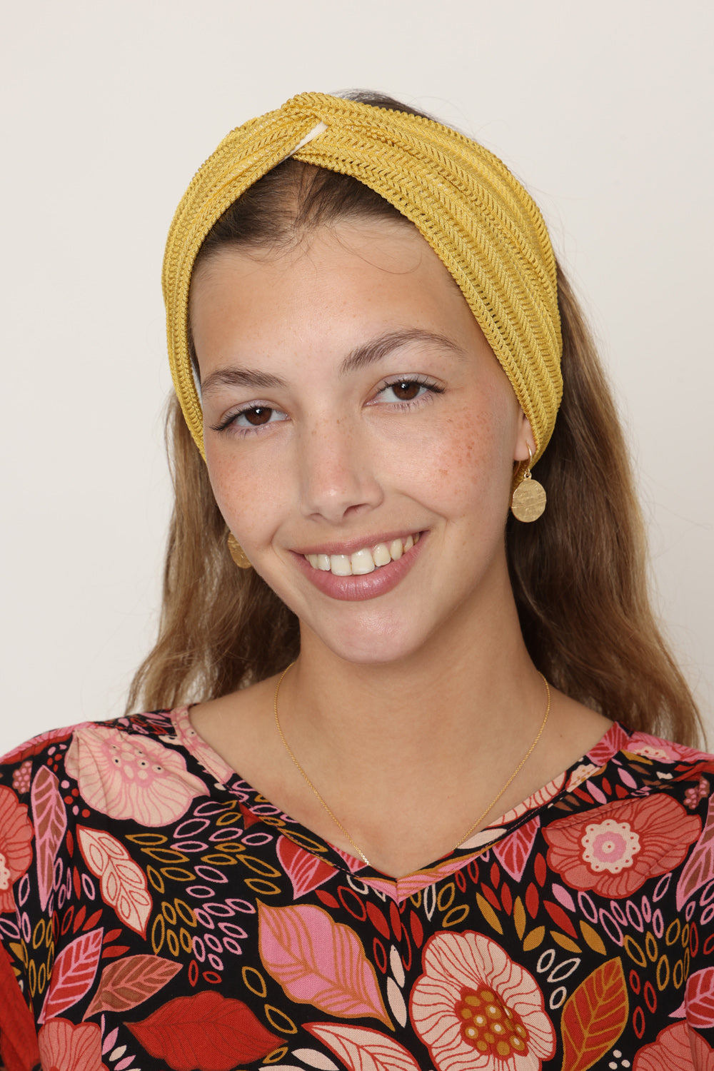 Knitted Turban Head Covering – mustard
