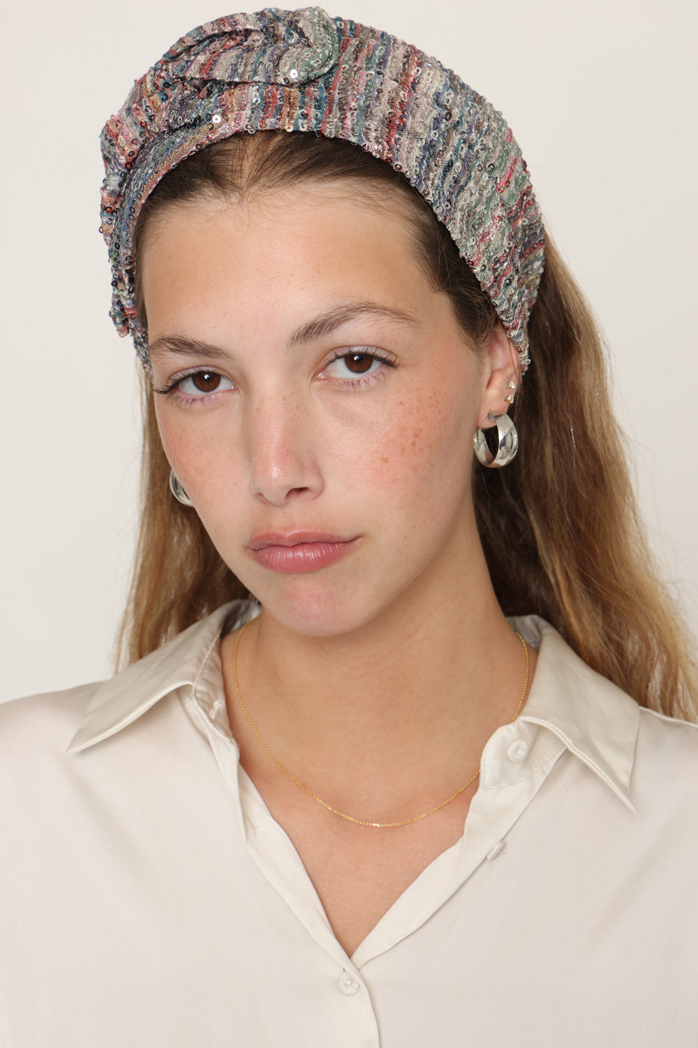 Multi color sequins  Headwrap