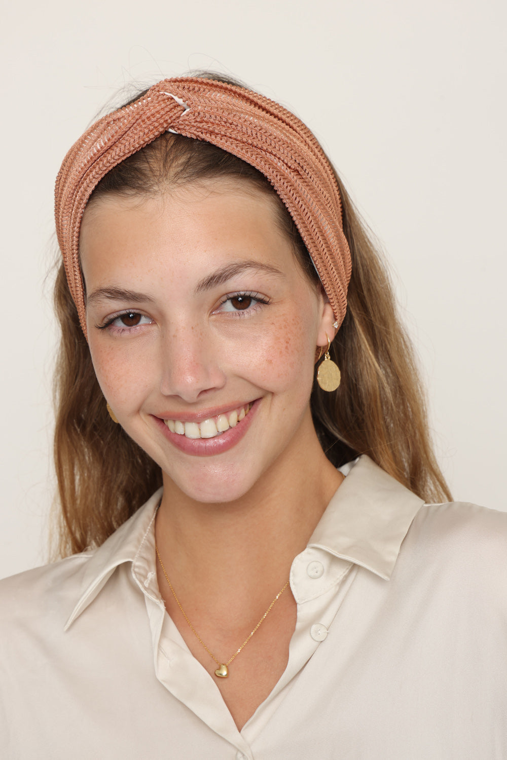 Knitted Turban Head Covering – dusty pink