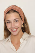 Knitted Turban Head Covering – dusty pink