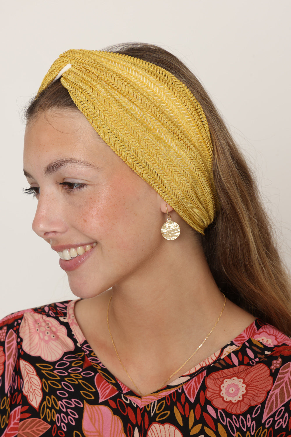 Knitted Turban Head Covering – mustard