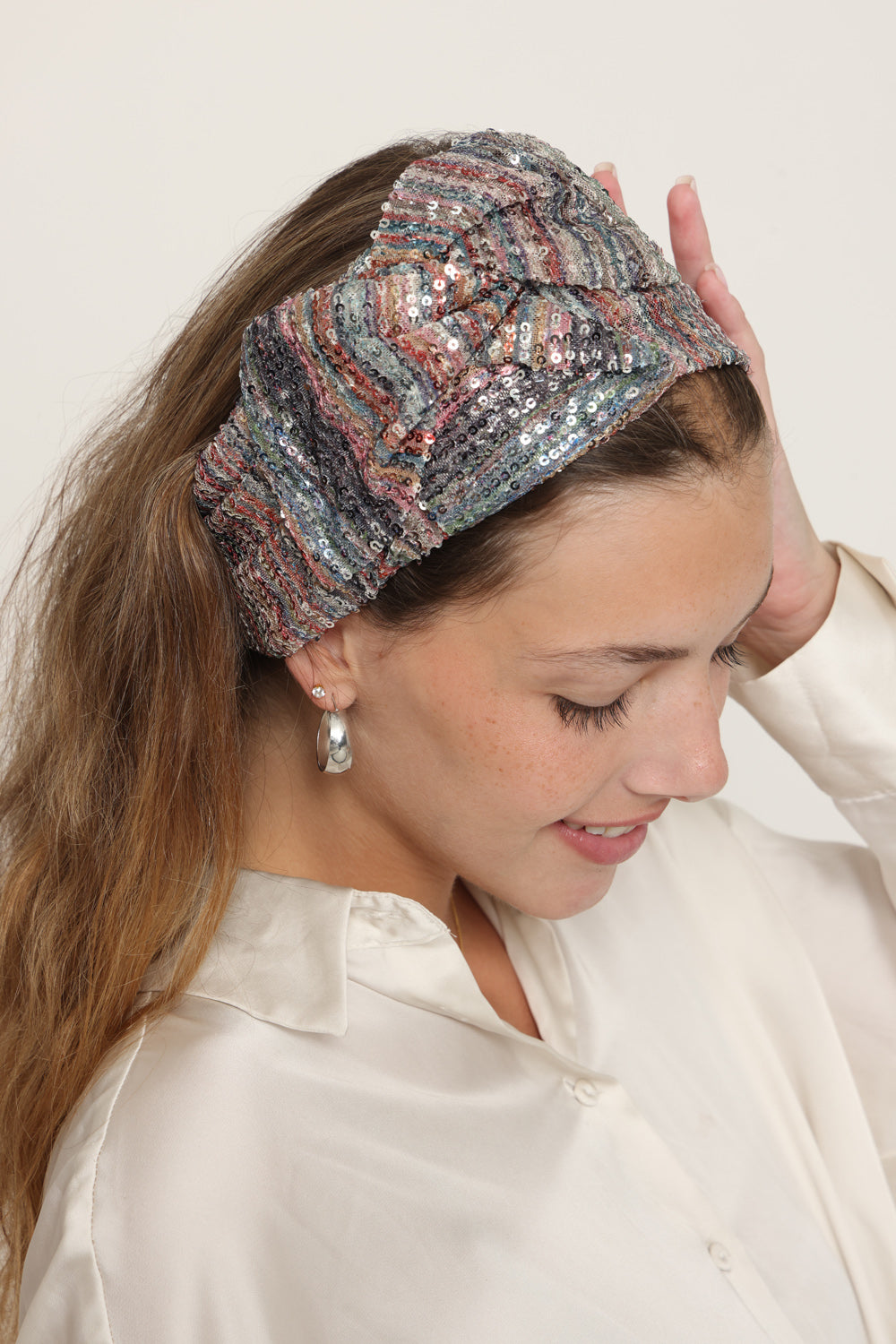 Multi color sequins  Headwrap