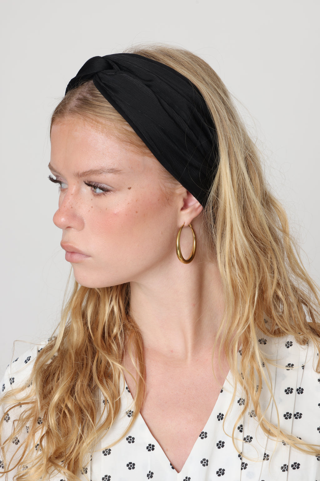 Thin Turban Head Covering – black satin