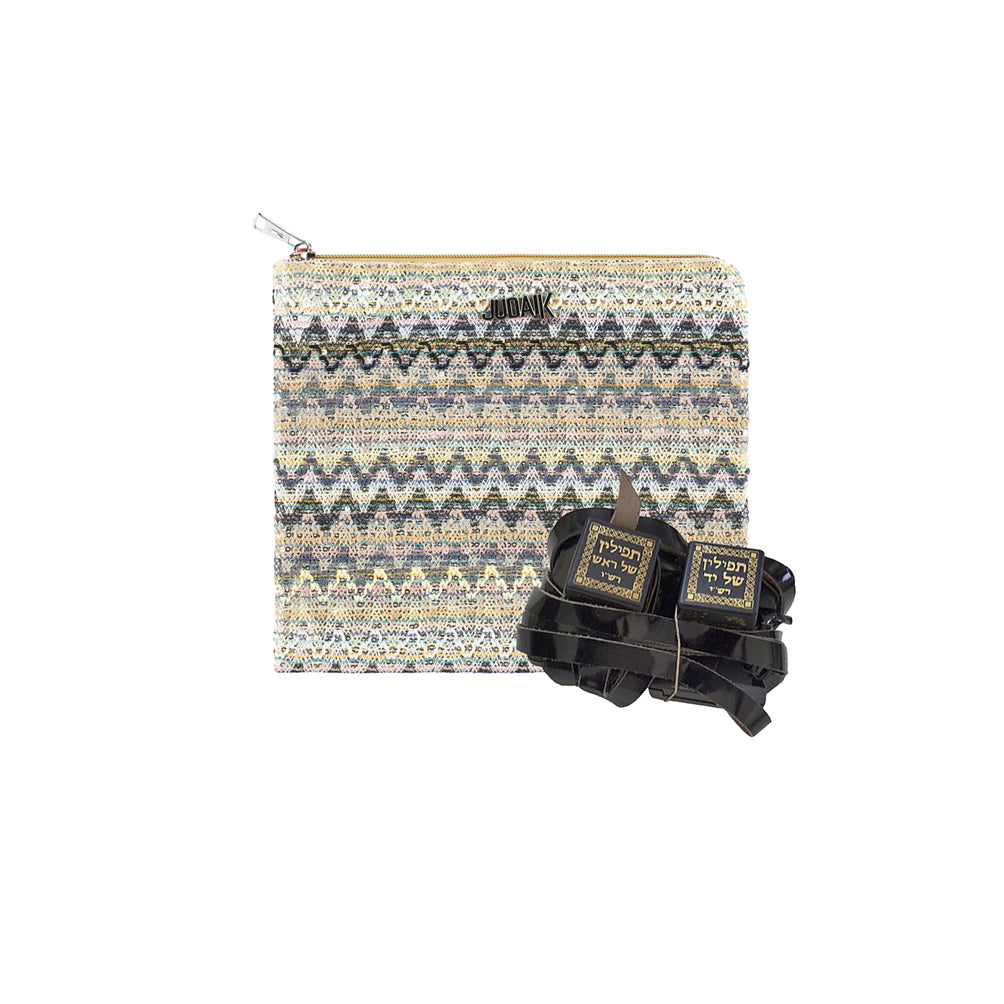 Colorful Knitted Fabric Tefillin Bag