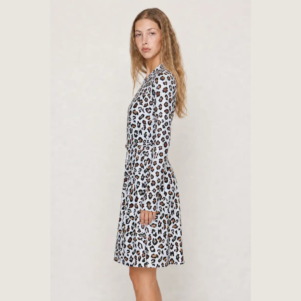 White Leopard Print Swim Skirt XS–3XL
