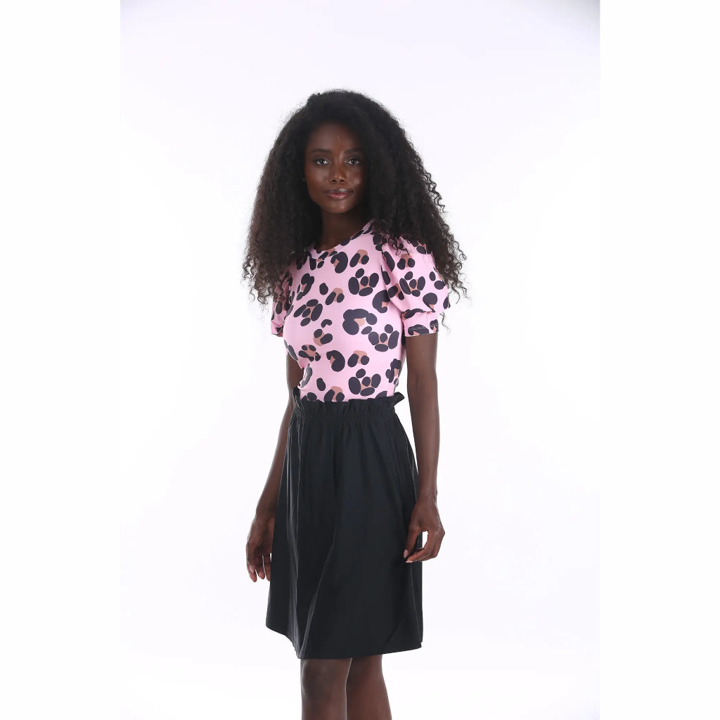 White Leopard Print Swim Skirt XS–3XL