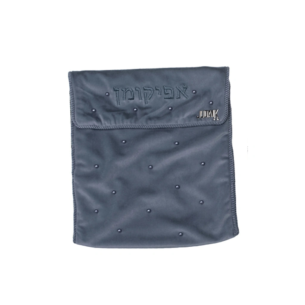 Grey Velvet Passover Afikoman Cover