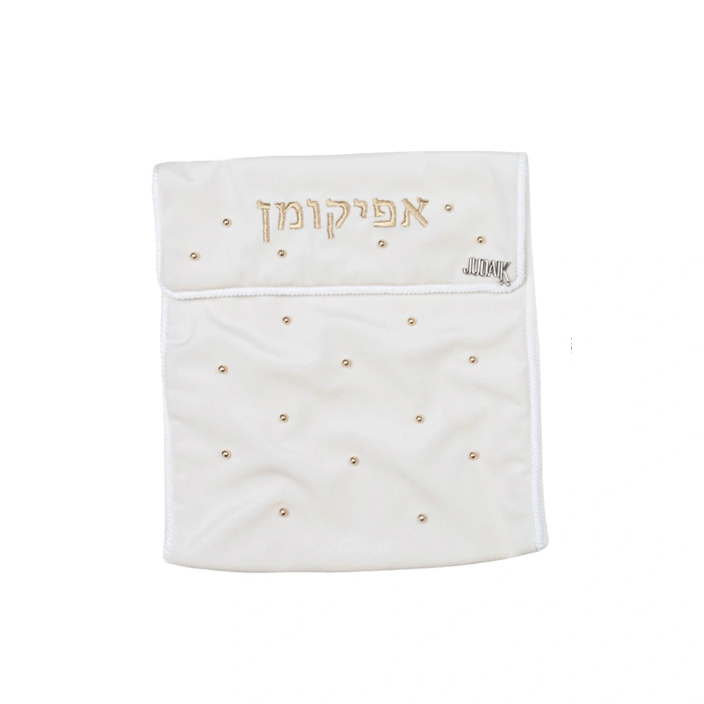 White Velvet Passover Afikoman Cover