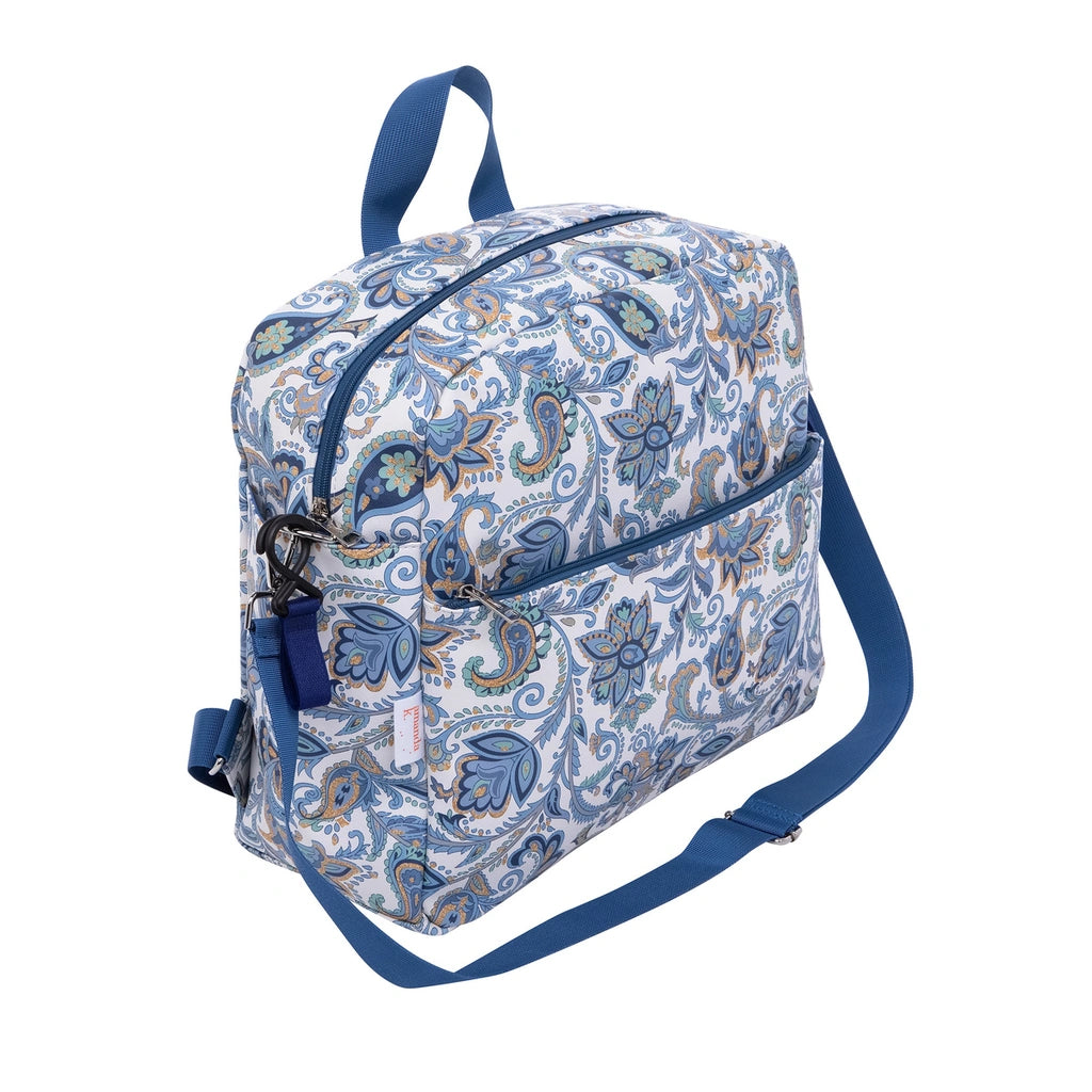 Personalized Baby Stroller Bag – Blue Flowers