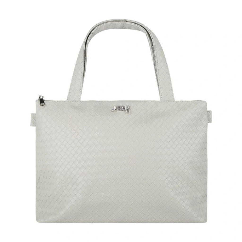 תיק TOTE לתינוק לעגלה – Blue Label בד ודמוי עור אפור