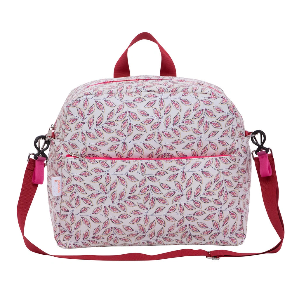Personalized Baby Stroller Bag – Red Leaves