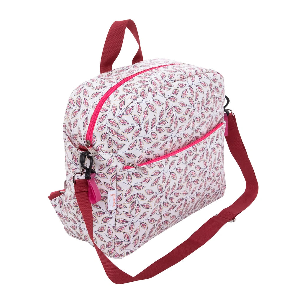 Personalized Baby Stroller Bag – Red Leaves