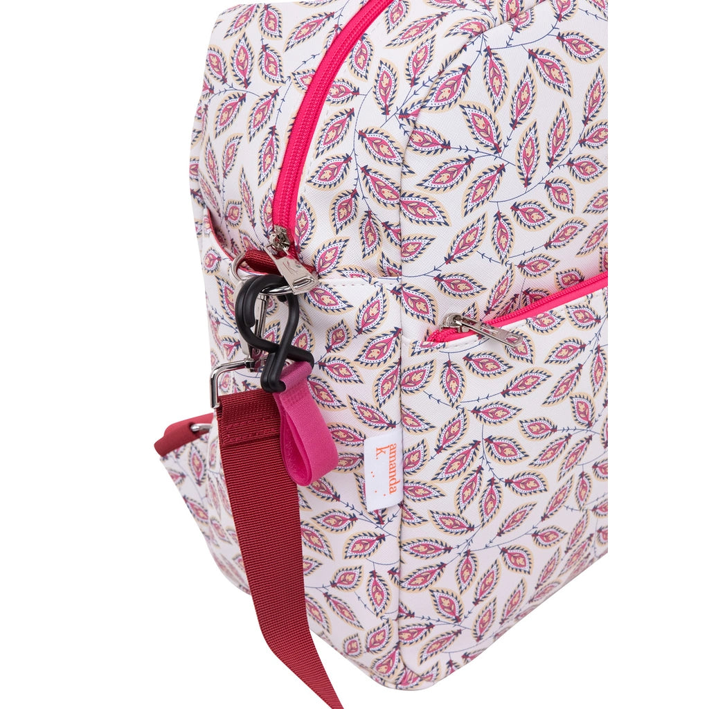 Personalized Baby Stroller Bag – Red Leaves