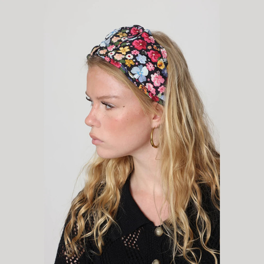 Large Colorful Floral Bow Headband