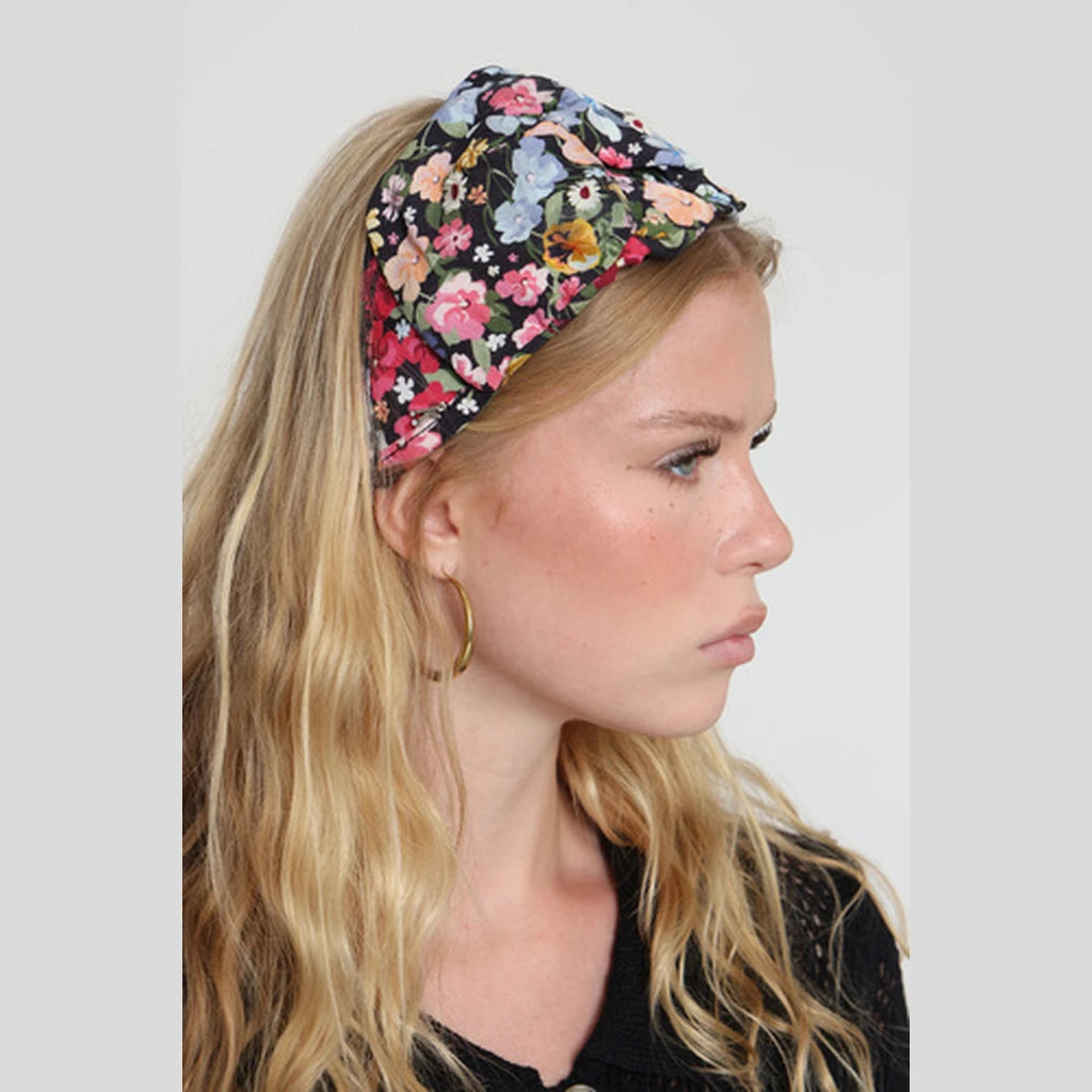 Large Colorful Floral Bow Headband