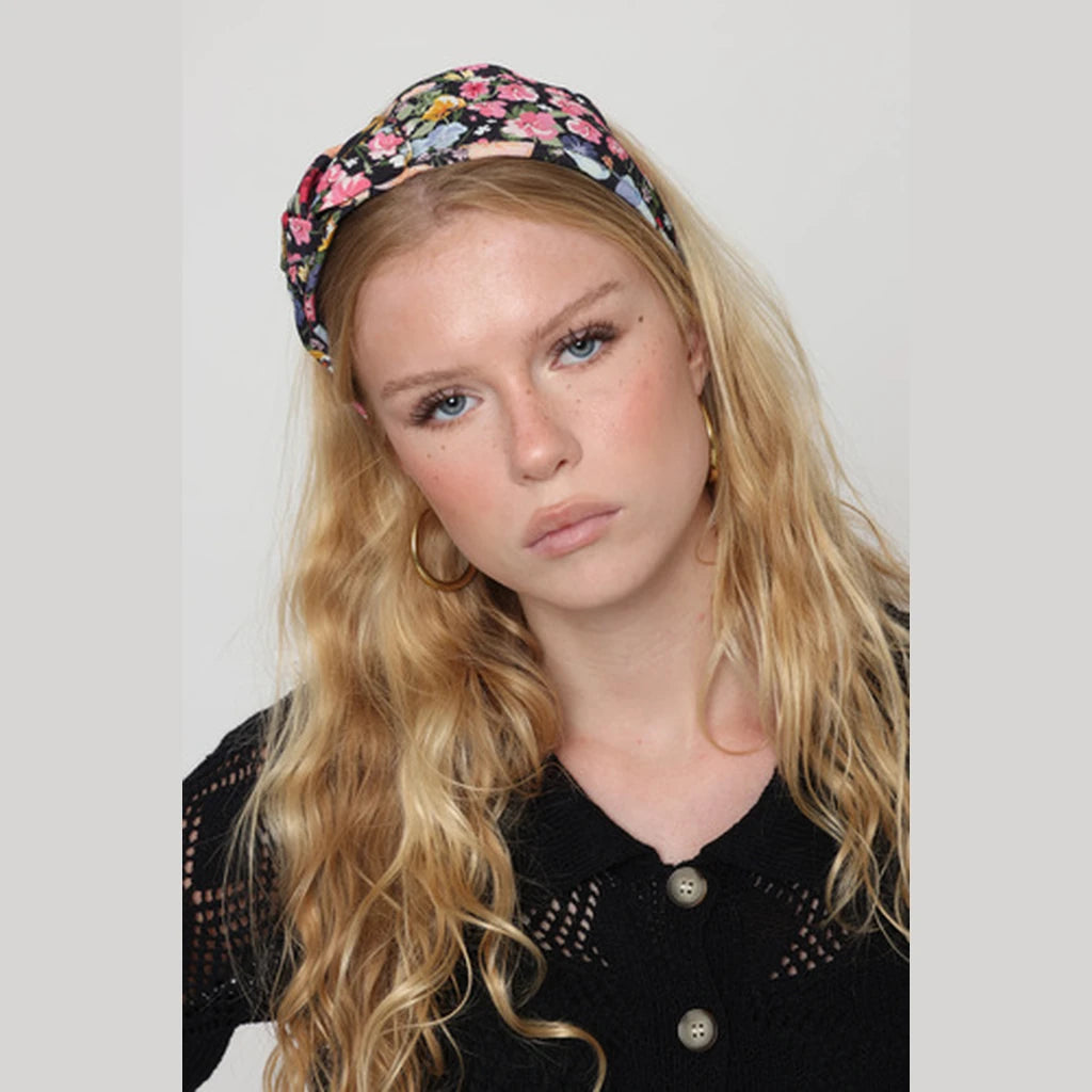 Large Colorful Floral Bow Headband