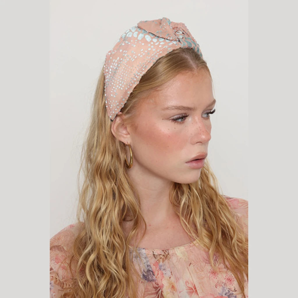 Large Pink Velvet Bow Headband