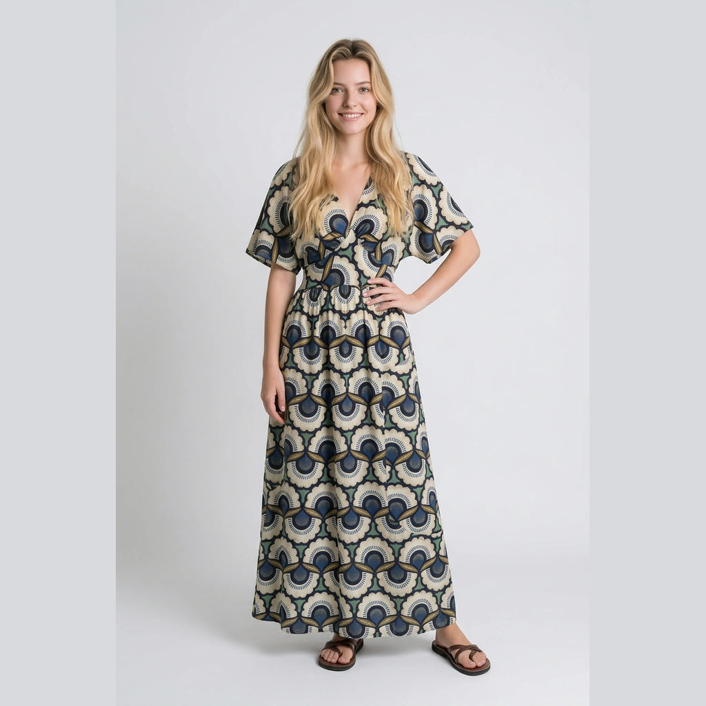 Boho Tropical Maxi Dress