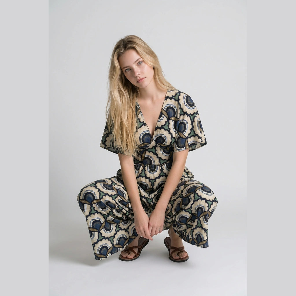 Boho Tropical Maxi Dress