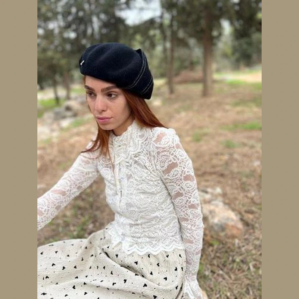 Black Bow Beret