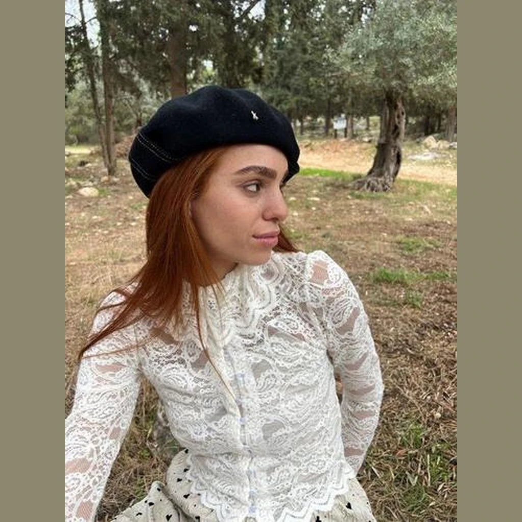 Black Bow Beret