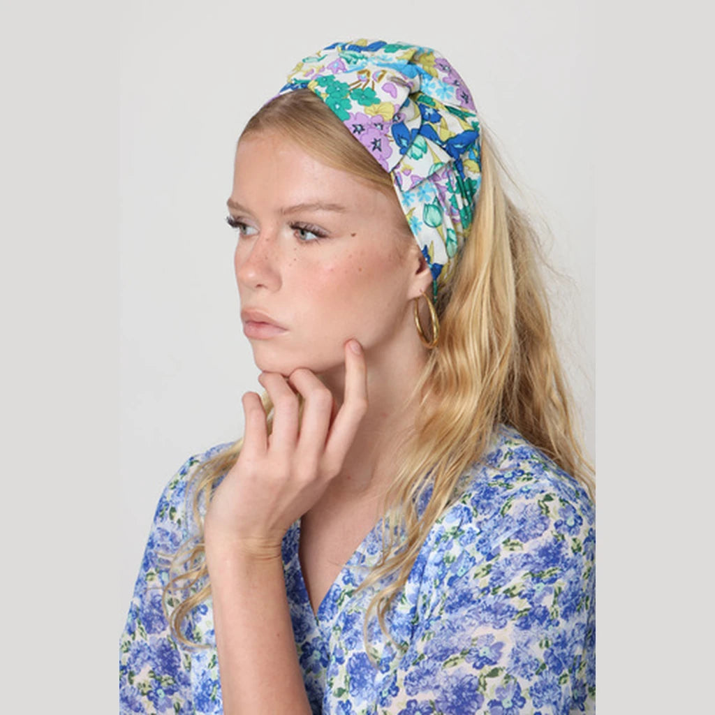 Turquoise Floral Headwrap