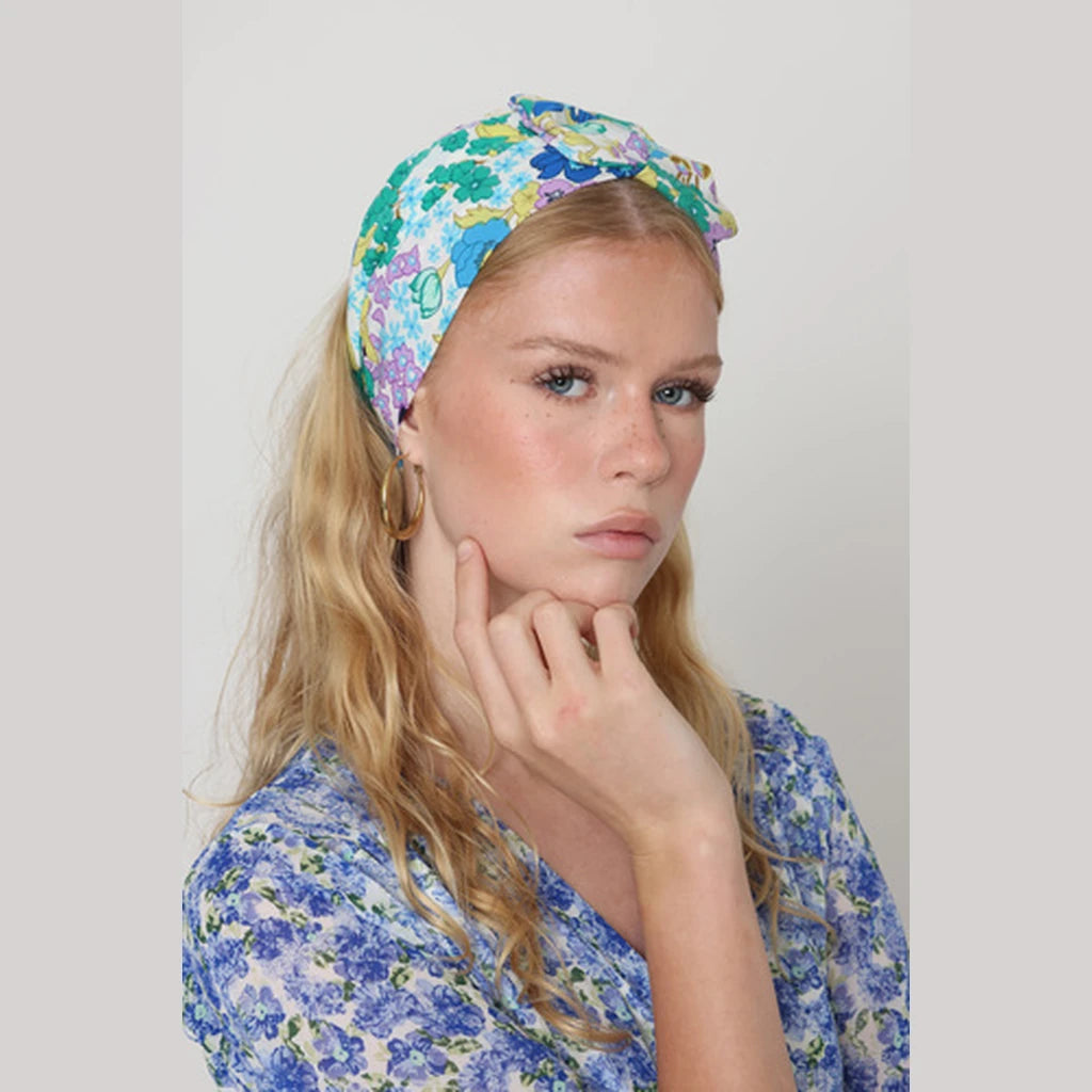 Turquoise Floral Headwrap