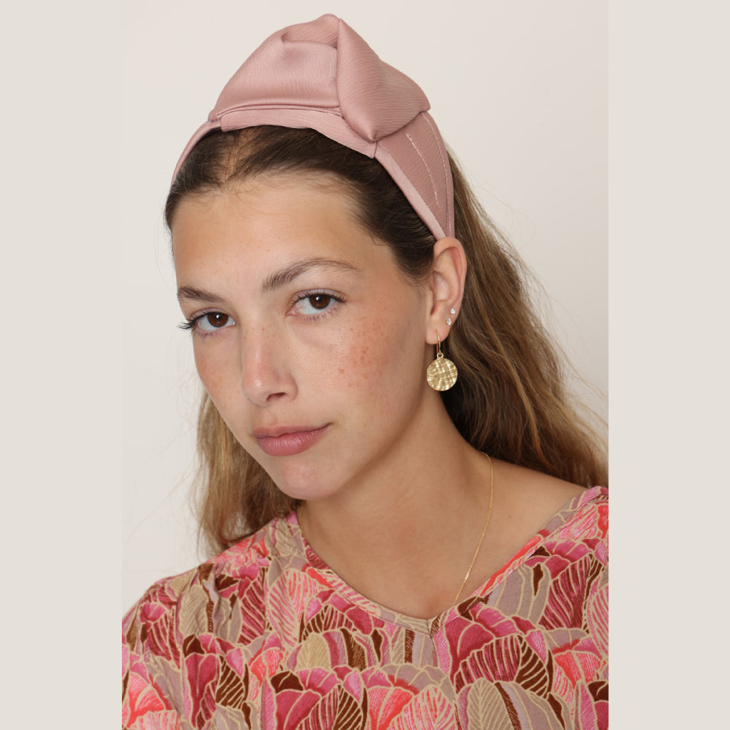 Pink Satin Bow Headband