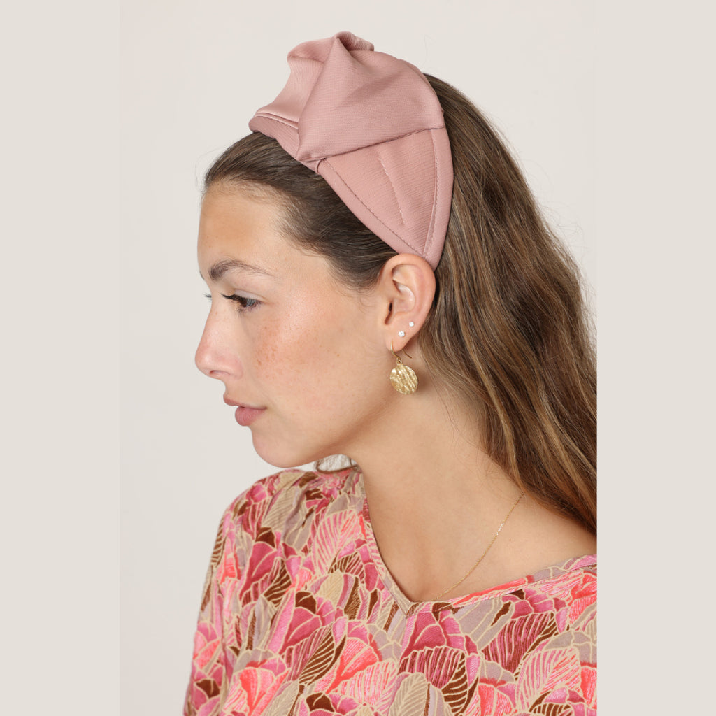 Pink Satin Bow Headband