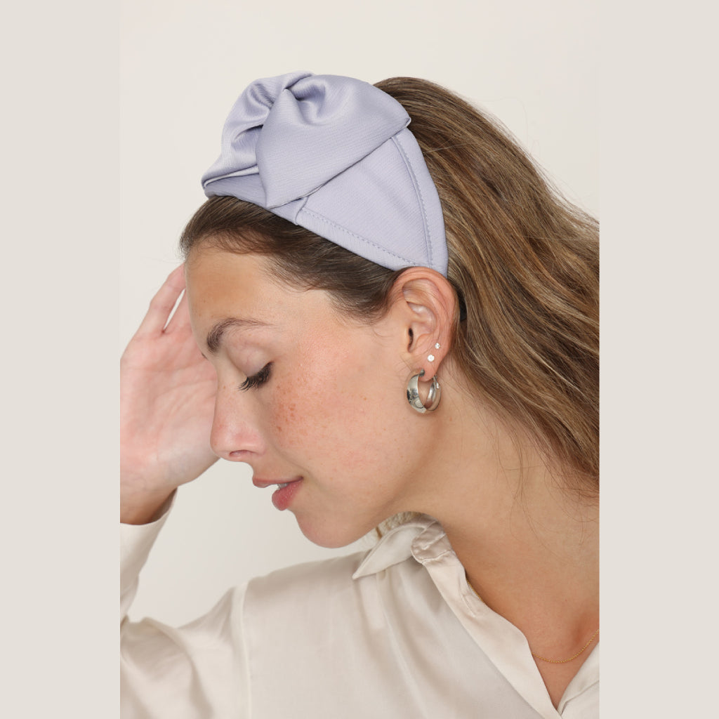 Purple Satin Bow Headband