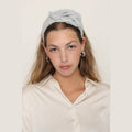 Silver Glitter Bow Headband