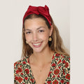 Red Satin Small Bow Headband