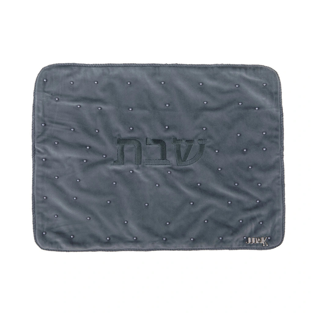 Grey Velvet Challah Cover