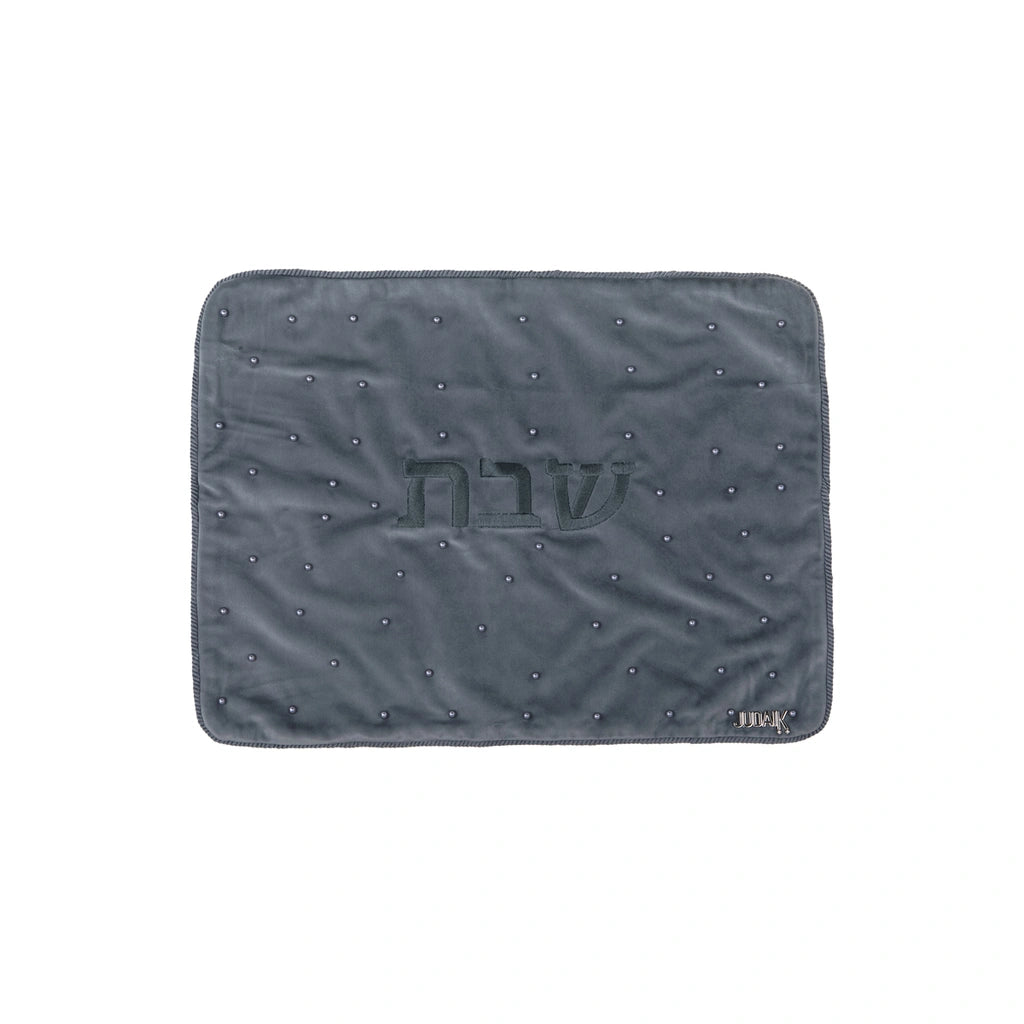 Small Grey Velvet Challah Cover