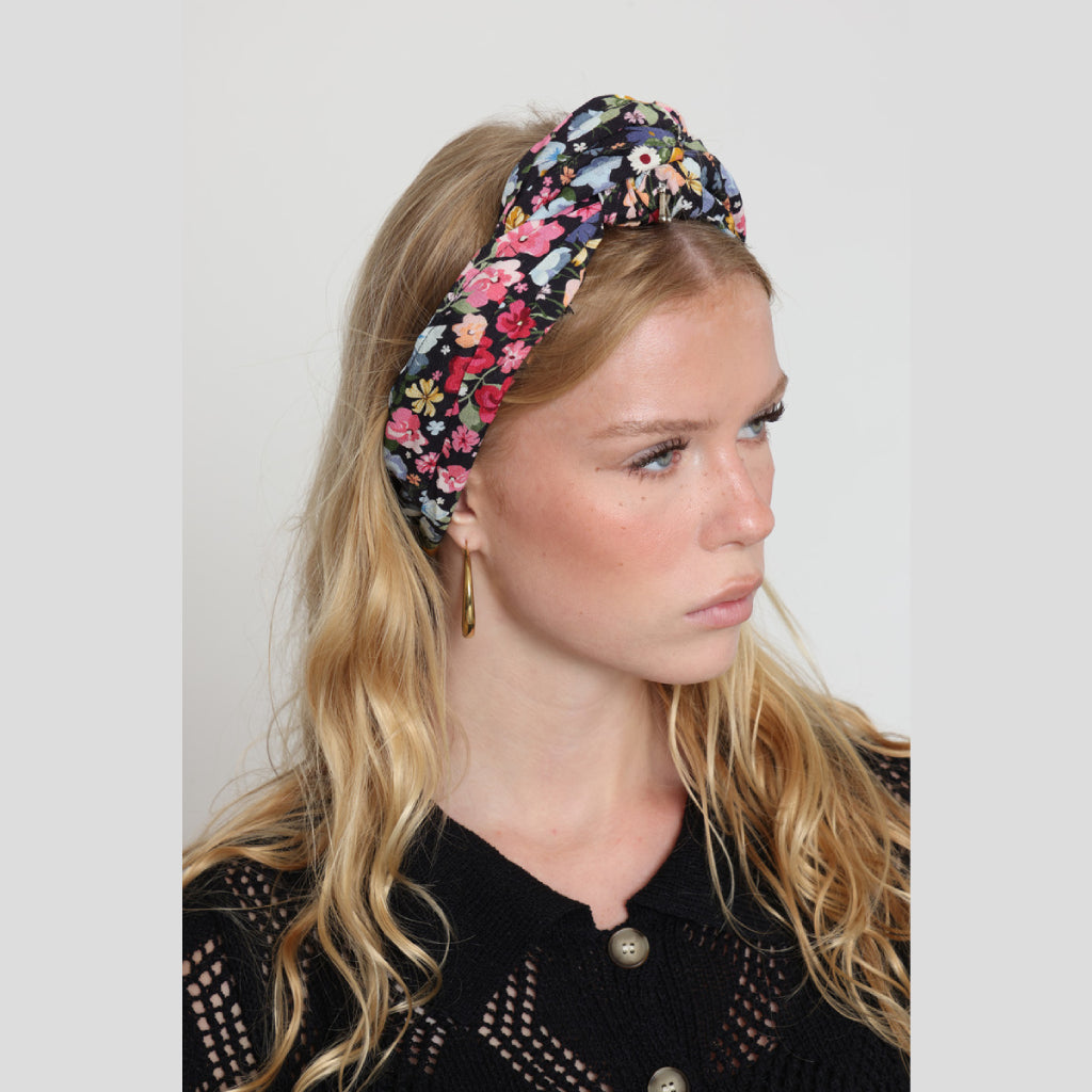 Colorful Floral Tie Headband