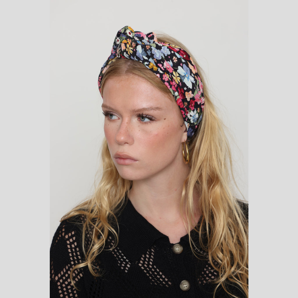 Colorful Floral Tie Headband