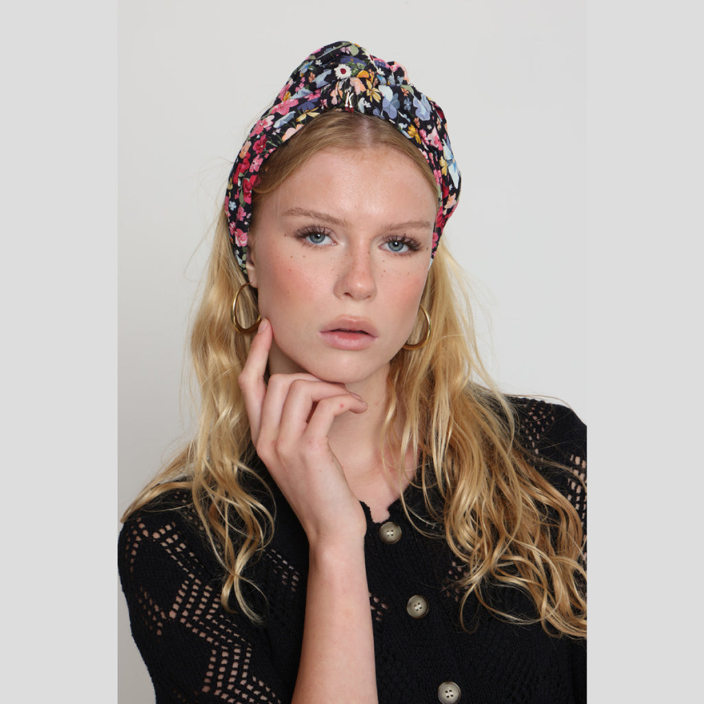 Colorful Floral Tie Headband
