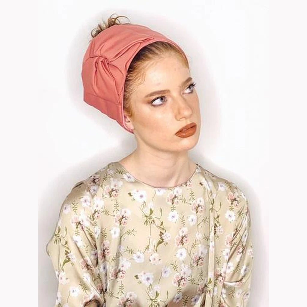 Pink Solid Bow Headwrap – Partial / Full Coverage