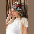 Red Leopard Print Partial / Full Coverage Headwrap