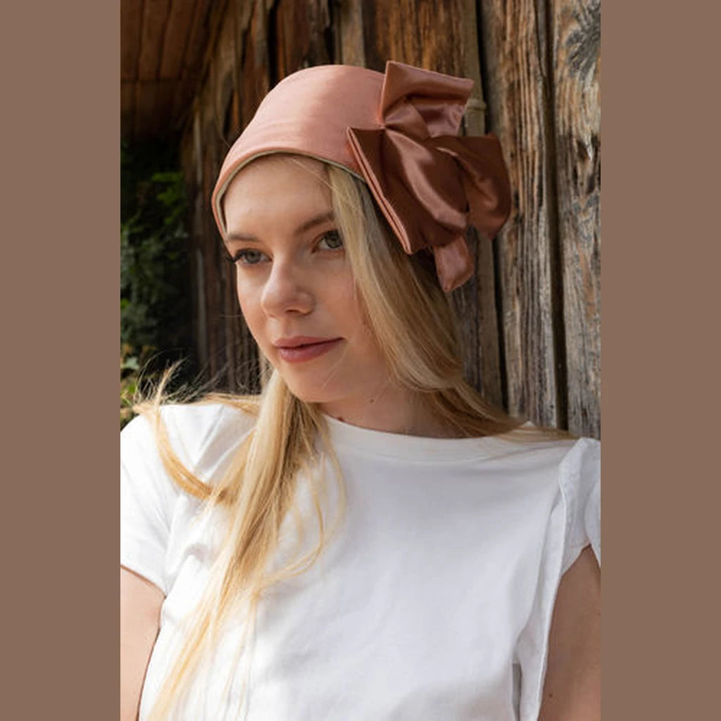 Dark Pink Satin Partial / Full Coverage Headwrap