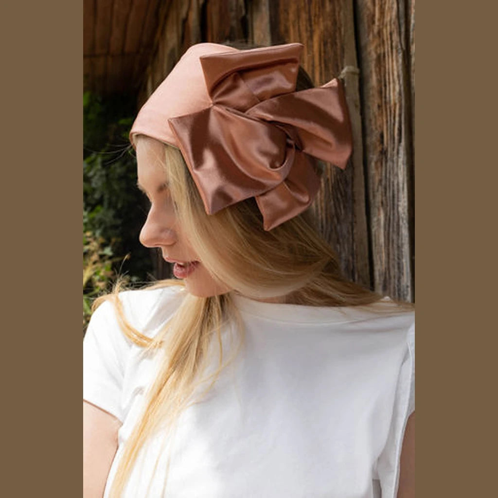 Dark Pink Satin Partial / Full Coverage Headwrap