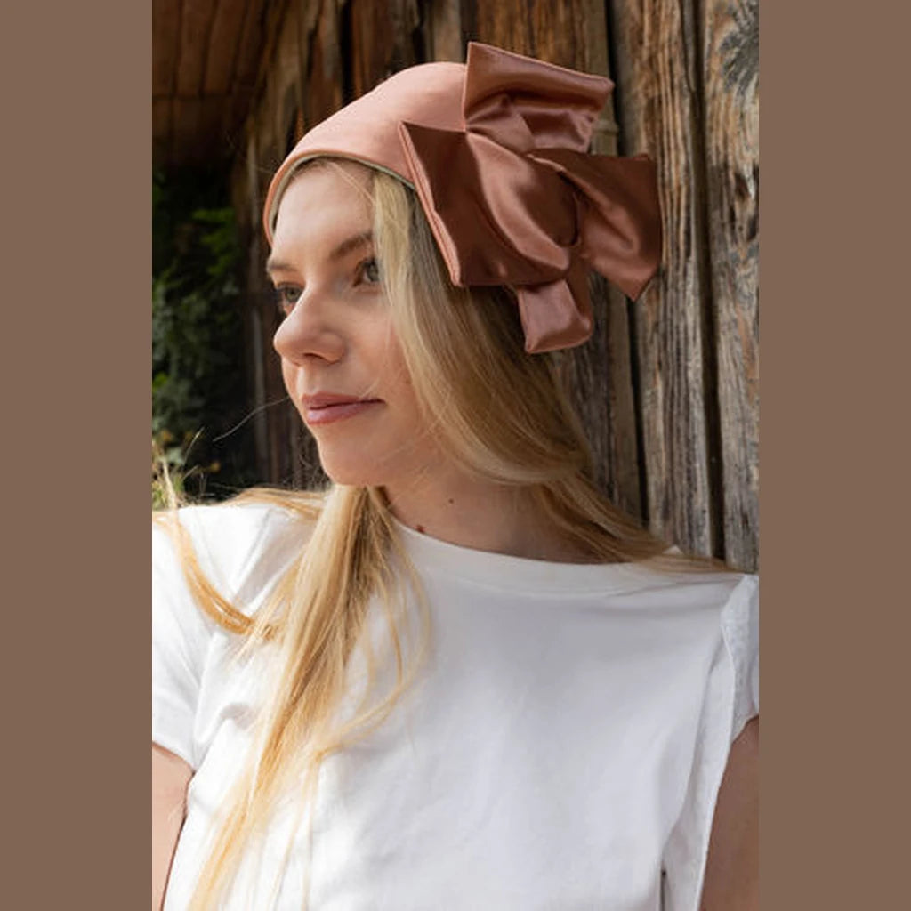 Dark Pink Satin Partial / Full Coverage Headwrap