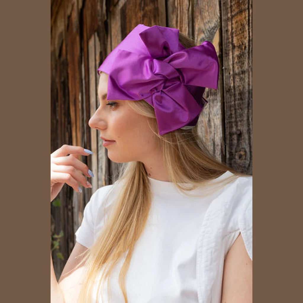 Purple Satin Partial / Full Coverage Headwrap
