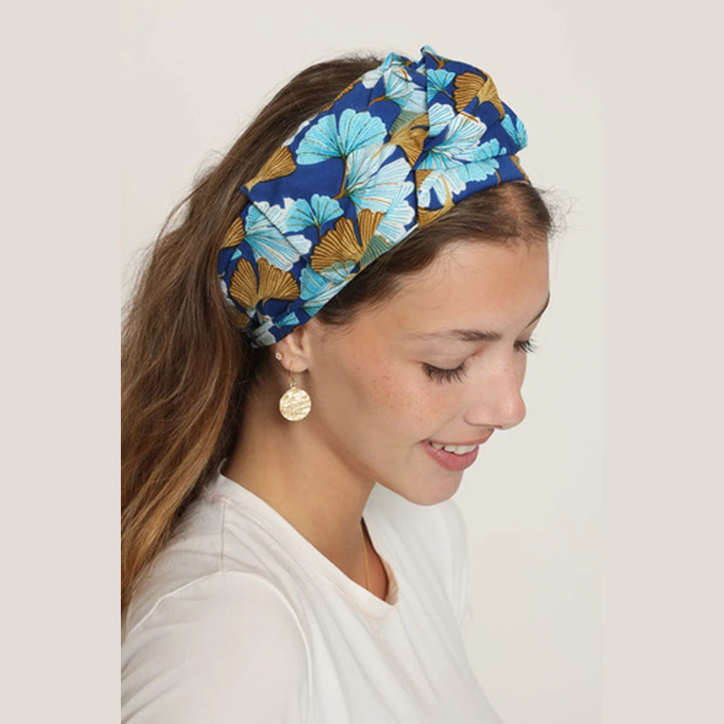 Blue Cotton Headwrap