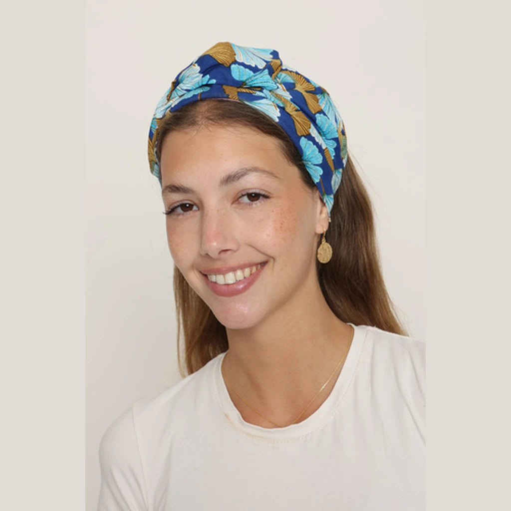 Blue Cotton Headwrap