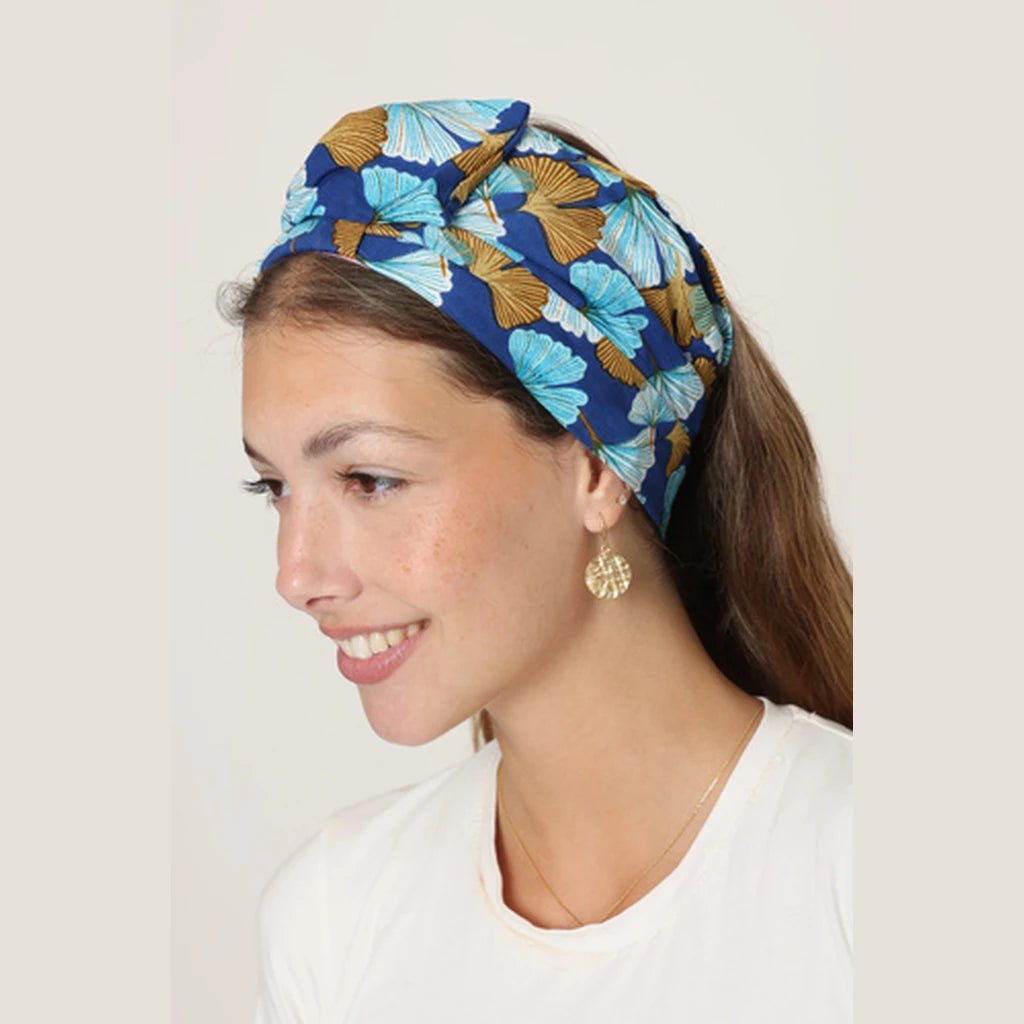 Blue Cotton Headwrap