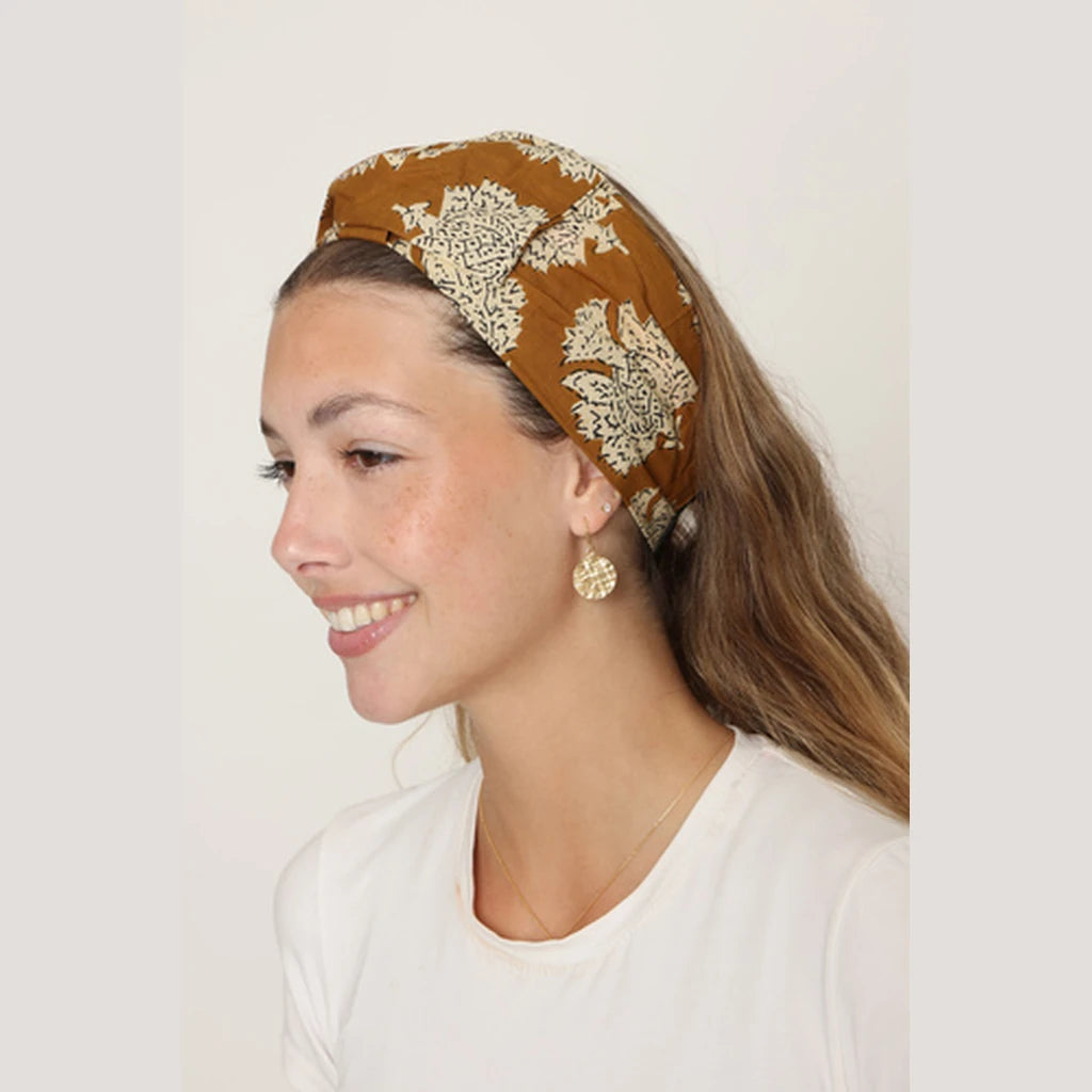 Brown Cotton Headwrap